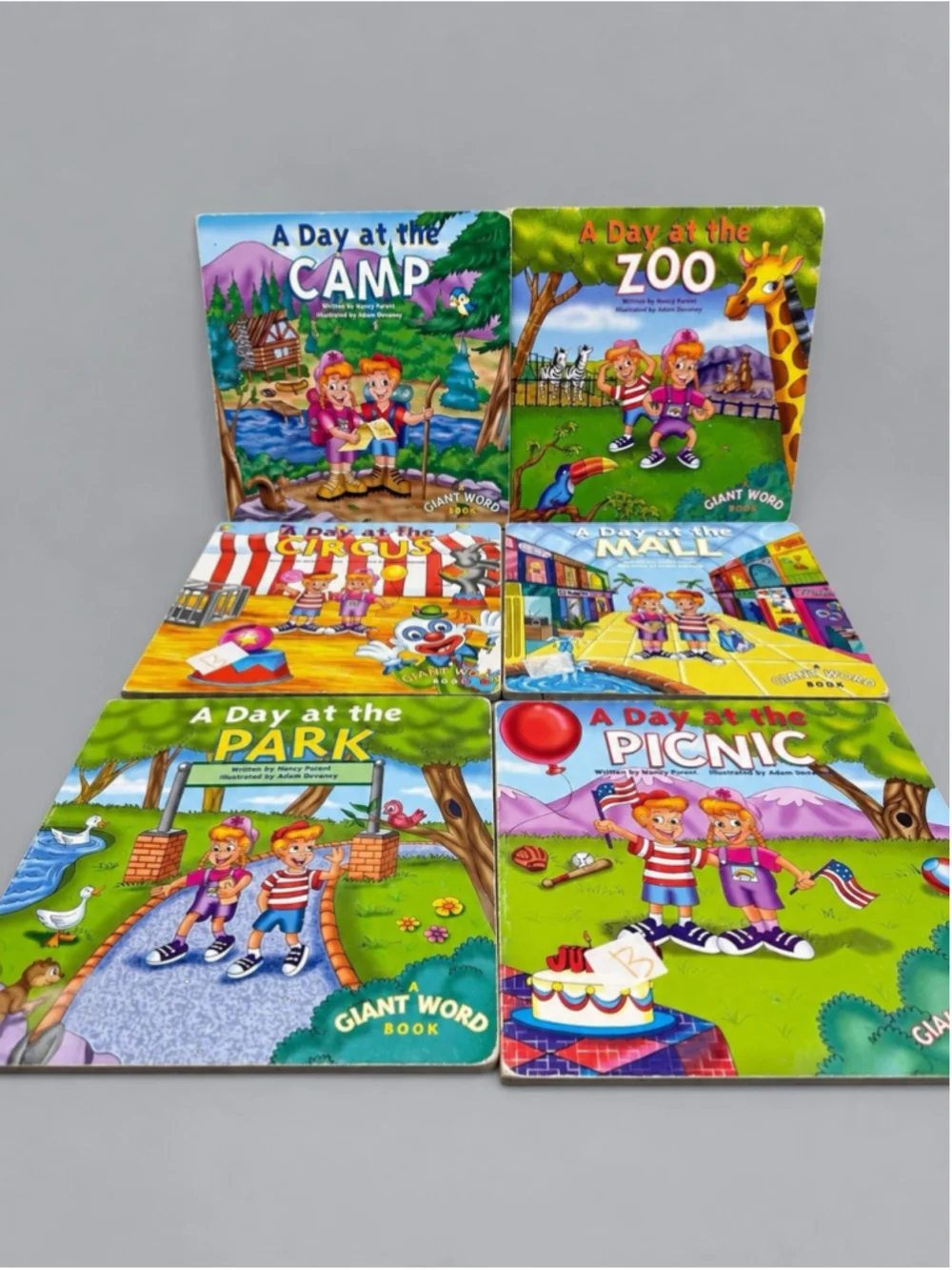 Lot of 6 Giant Word Book Board Books Nancy Parent Vintage Toddler Learning